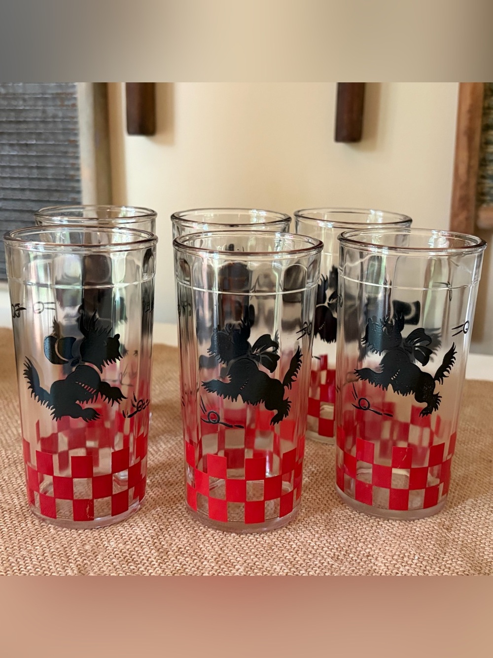 Vintage Retro Hazel-Atlas Scotty Dogs Juice  Glass Set❤️